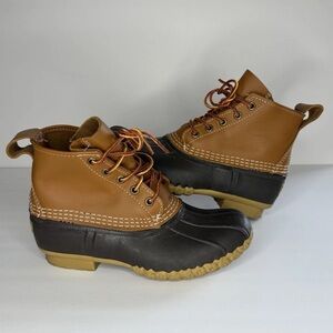 LL Bean Bean Boots Brown Leather Women’s Size 6 Waterproof Rain Winter Made USA